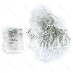 Lampki choinkowe gwiazdy i śnieżynki na 3 baterie AA 25 LED 2,5M Ciepłe